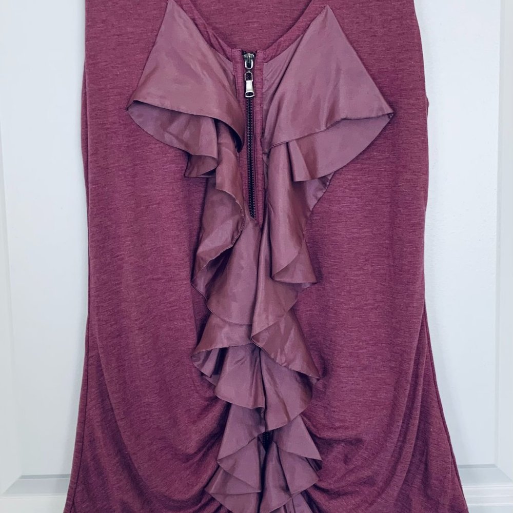 Pure Sugar Ruffle & Zipper Front Tank - Picture 2 of 8